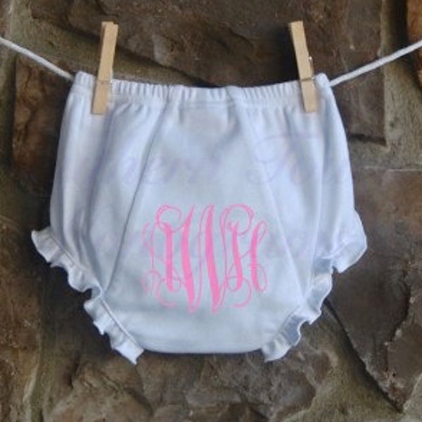 Monogrammed Ruffle Baby Bloomers - Baby Shower Gift - Newborn Gift Ideas - Monogrammed Gifts - Monogrammed Bloomers - Unique Gift Ideas