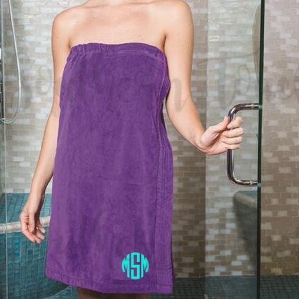 Monogrammed Terry Spa Wrap-Bridesmaid Gift-Graduation Gift-Bachelorette Party-Monogrammed Bath Wrap-Monogrammed Gifts-Personalized Spa Wrap