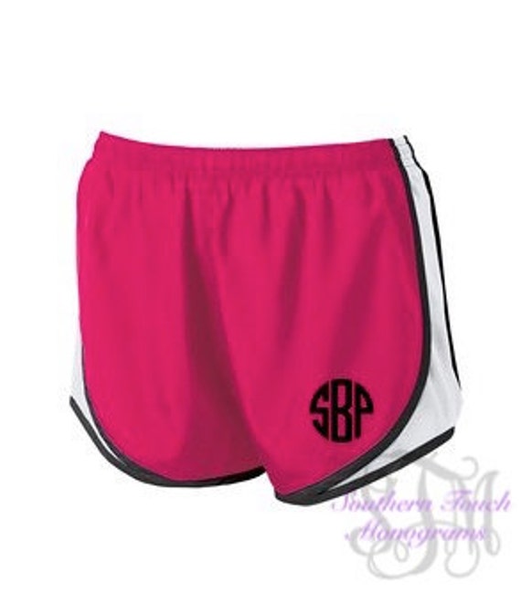 SouthernTouchMono Monogrammed Running Shorts - Monogrammed Athletic Shorts - Unique Gift Idea - Personalized Activewear - Monogrammed Cheer/Dance Shorts