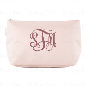 Monogrammed Cosmetic Bag - Monogrammed Travel Cosmetic Bag - Bridesmaid Gift Ideas - Personalized Cosmetic Pouch- Monogram Unique Gift Ideas