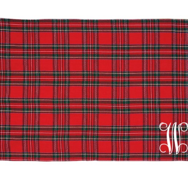 Red Plaid Placemat Etsy