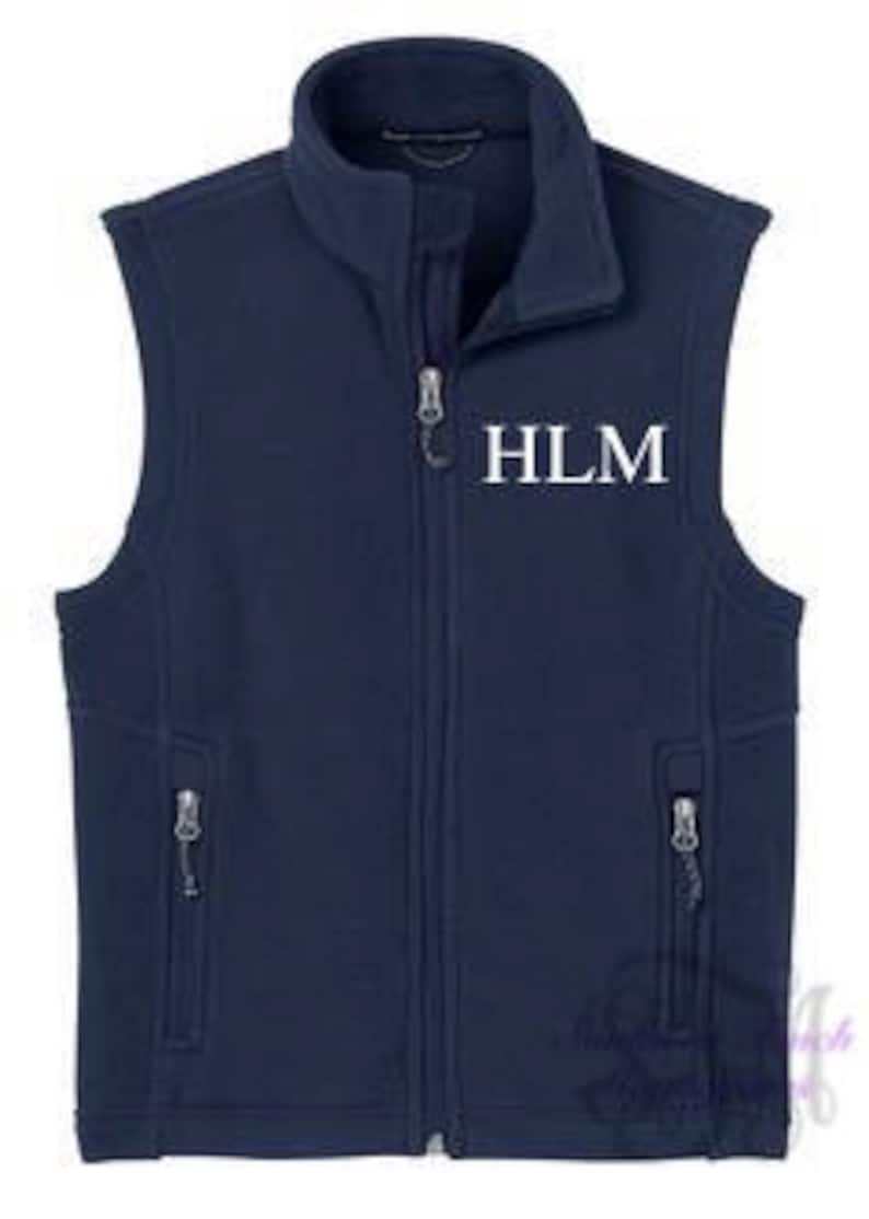 Monogrammed Youth Fleece Vest Monogrammed Youth Outerwear Etsy
