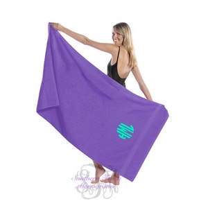 Monogrammed Terry Beach Towel - Monogrammed Gifts - Monogrammed Towel - Cotton Terry Beach Towel - Unique Gift Ideas - Personalized Towel
