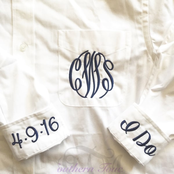 Monogrammed Oversize Bridal Oxford Shirt - Bridesmaid Gift - Bachelorette Party - Getting Ready Shirts - Monogrammed Wedding Day Shirt