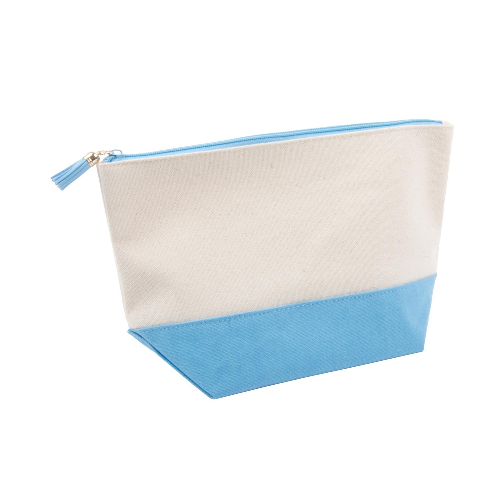 Monogrammed Colorblock Canvas Cosmetic Bag Monogrammed - Etsy