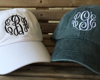 Monogrammed Baseball Hat - Washed Out Pigment Hat - Bridesmaid Gift Idea - Bachelorette Party - Monogrammed Cap - Monogrammed Gifts