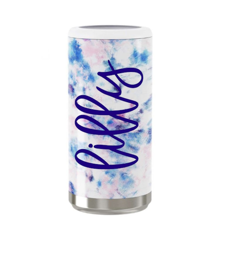 Monogrammed Pattern Skinny Can Cooler