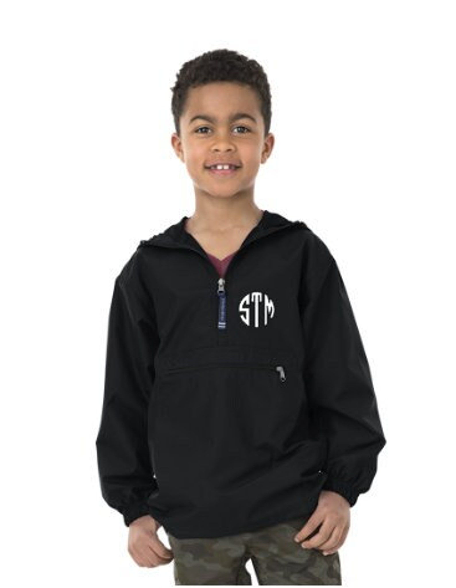 Monogrammed Youth Packngo Pullover Rain Jacket Charles Etsy