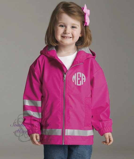 Monogrammed New England Toddler Rain Jacket - Charles River
