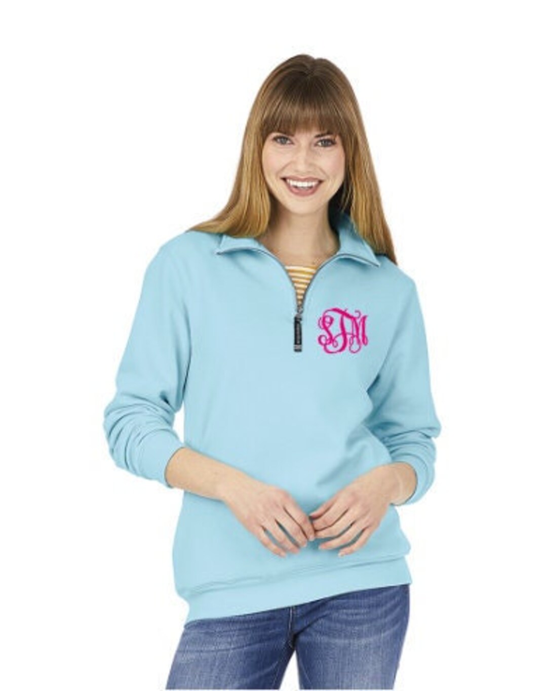 Monogrammed Quarter Zip Sweatshirt Pullover-unisex Charles - Etsy
