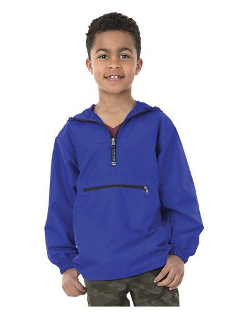 Monogrammed Youth Packngo Pullover Rain Jacket Charles Etsy