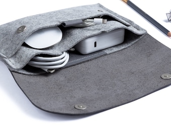 Cable Organizer Bag, Charger Case, Cable and Wire Bag, Cable Pouch, Charger Pouch, Tech Pouch Travel, Slim and Lightweight Personalizable