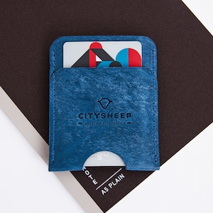 Porta carte in pelle da uomo, portafoglio sottile e sottile, porta carte in pelle sottile, portafoglio minimalista, regalo in pelle personalizzato carino e di alta qualità