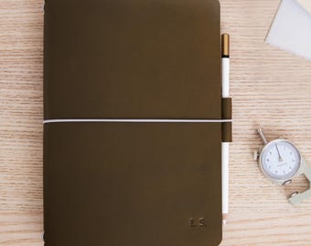 Leather Journal A5/ A6/ A4, Travel Journal, Refillable Leather Journal, Travel Diary, Leather Notebook Cover, Personalized Leather Gift