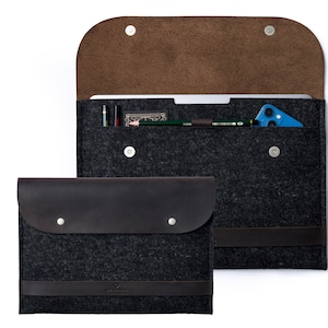 MacBook Air 13 case, MacBook Air M2 case, MacBook Air M1 sleeve, MacBook Air felt bag, MacBook Pro sleeve, Leather MacBook sleeve 2020-2023