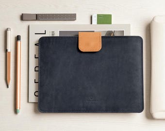 Leather iPad Case Sleeve with Apple Pencil Holder for iPad A16, iPad Pro 12.9", iPad Air 13", iPad Pro 13", iPad mini fits Magic Keyboard