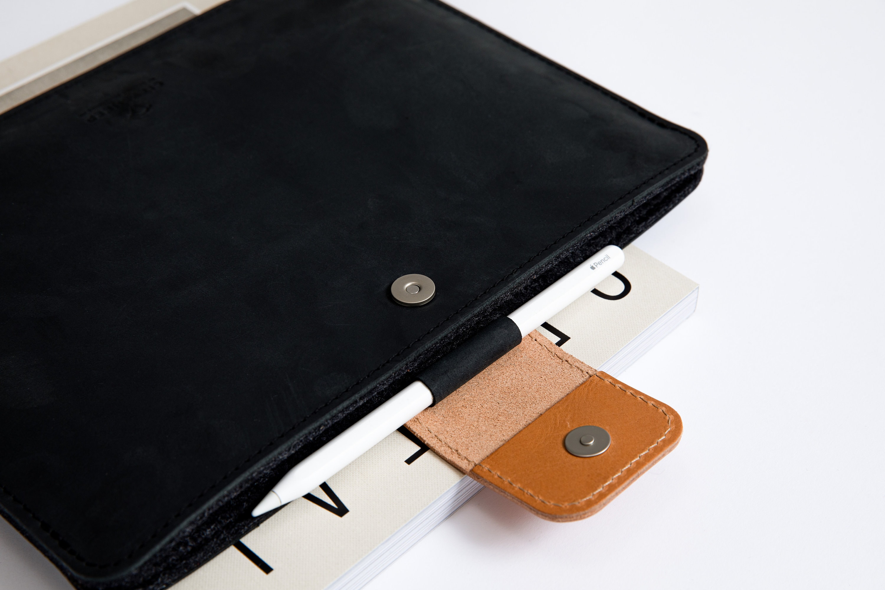 iPad Pro 11" 12.9" Case With Magic Keyboard Leather iPad Sleeve Pencil Holder - Picture 10 of 12