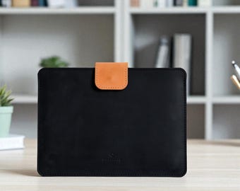 Leather iPad Sleeve Case with Pencil Holder, Magnetic Closure for iPad Air 13"/ iPad Pro 13"/ iPad Pro 11"/ iPad A16 Fits Magic Keyboard