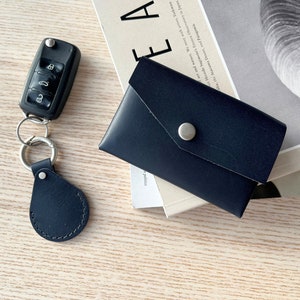 Small leather wallet card holder. This minimalist luxury leather wallet can be perfect leather gift. Also we offer this mini wallet packed as do it yourself gift.