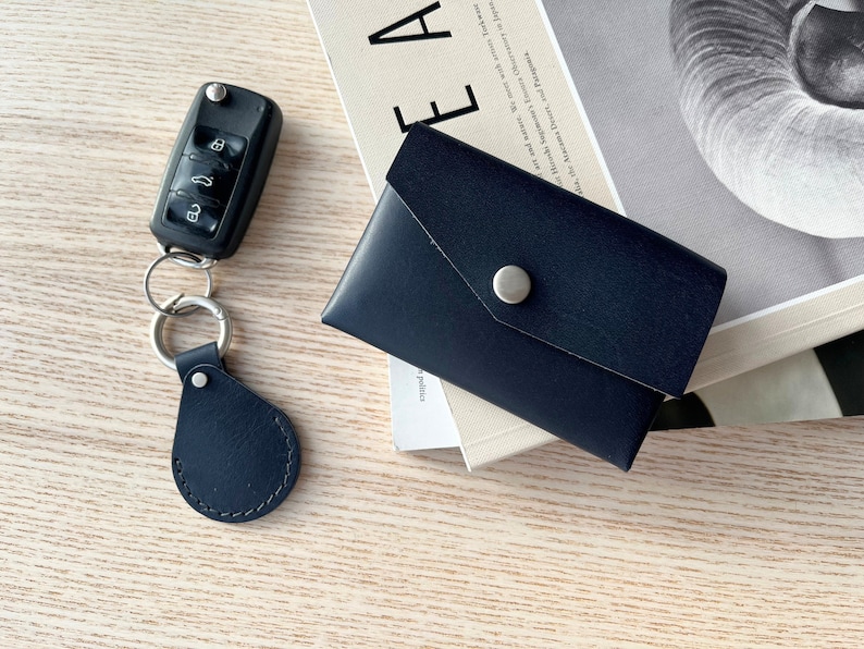 Small leather wallet card holder. This minimalist luxury leather wallet can be perfect leather gift. Also we offer this mini wallet packed as do it yourself gift.
