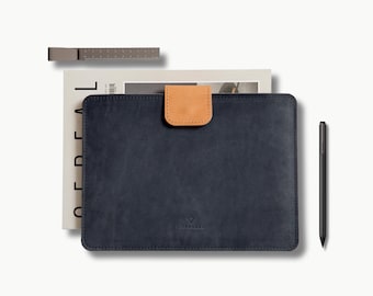 Leather Case for Remarkable Paper Pro Move, Remarkable 2 Case, Remarkable Folio, Full Grain Leather Remarkable Sleeve Padded with Wool Felt