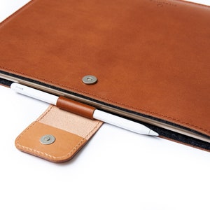 Custodia in pelle pieno fiore per iPad Pro 11" M4/iPad Air 11" M2/iPad Pro 13" M4/iPad Air 13 M2 con portapenne Apple compatibile con tastiera sottile