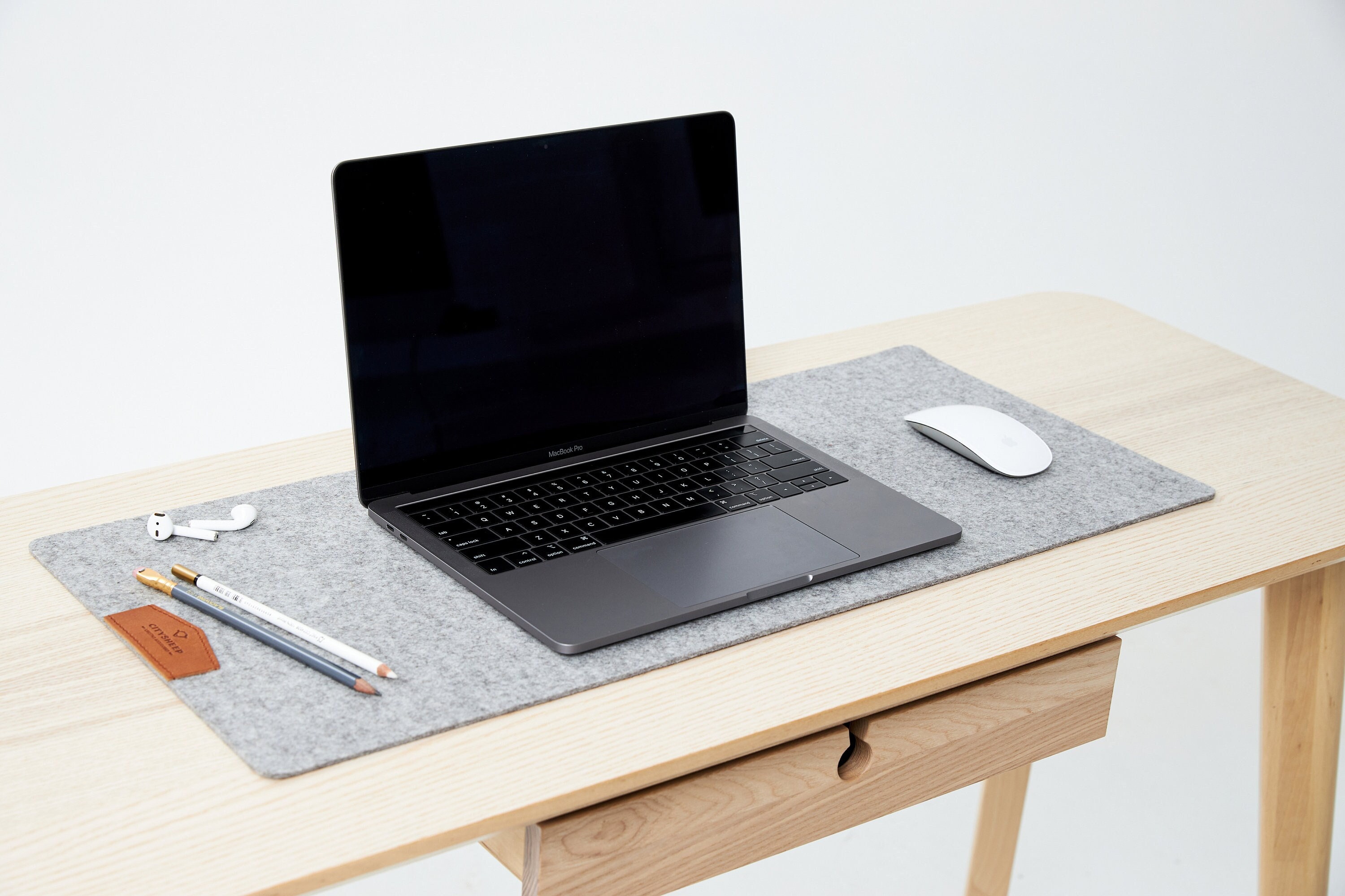 Felt&Cork Desk Mat - Tapis de bureau en feutre de laine