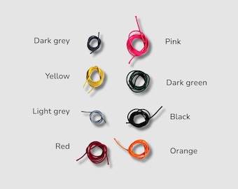 Refillable Leather Journal Ribbon Kit, Black/ Pink/ Green/ Yellow/ Red/ Orange/ Grey ribbons for CITYSHEEP Travel Journal