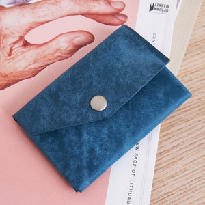Small leather wallet card holder. This minimalist luxury leather wallet can be perfect leather gift. Also we offer this mini wallet packed as do it yourself gift.
