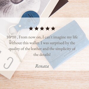 Small Designer Wallet, Slim Wallet for Ladies, Sleek, Compact Men's Wallet, Premium Leather Wallet, Minimalist Wallet Full Grain Leather image 5