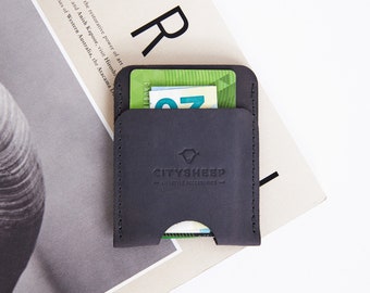 Slim card wallet, Leather card holder, Leather minimalist wallet, Card case, Slim card holder, Thin leather wallet, Pocket credit card case