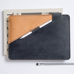 Leder iPad Hülle passend für iPad Pro 11"/ iPad Air 10.9"/ 9.7"/ iPad 10.2"/ iPad 12.9" Keyboard Case Apple Pencil Halter Kartenetui