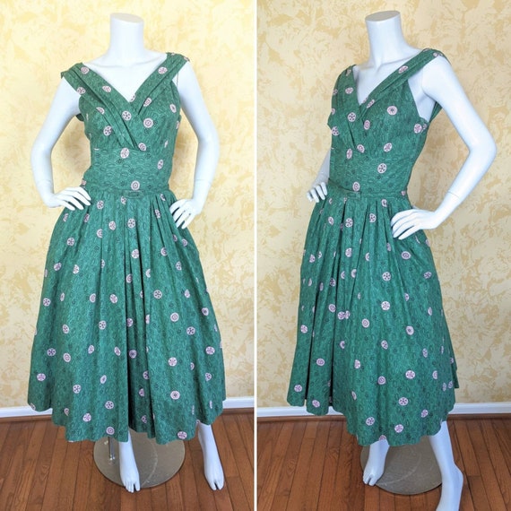1950's Cotton Print Sundress