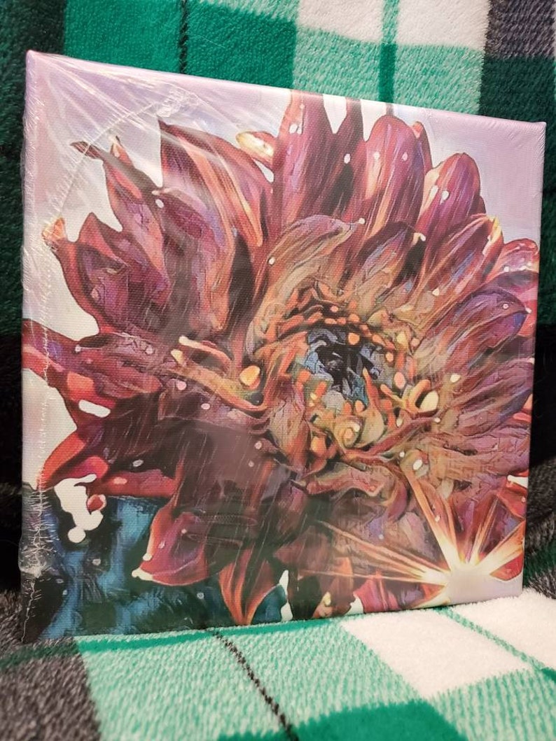 8x8 Dahlia Art Canvas