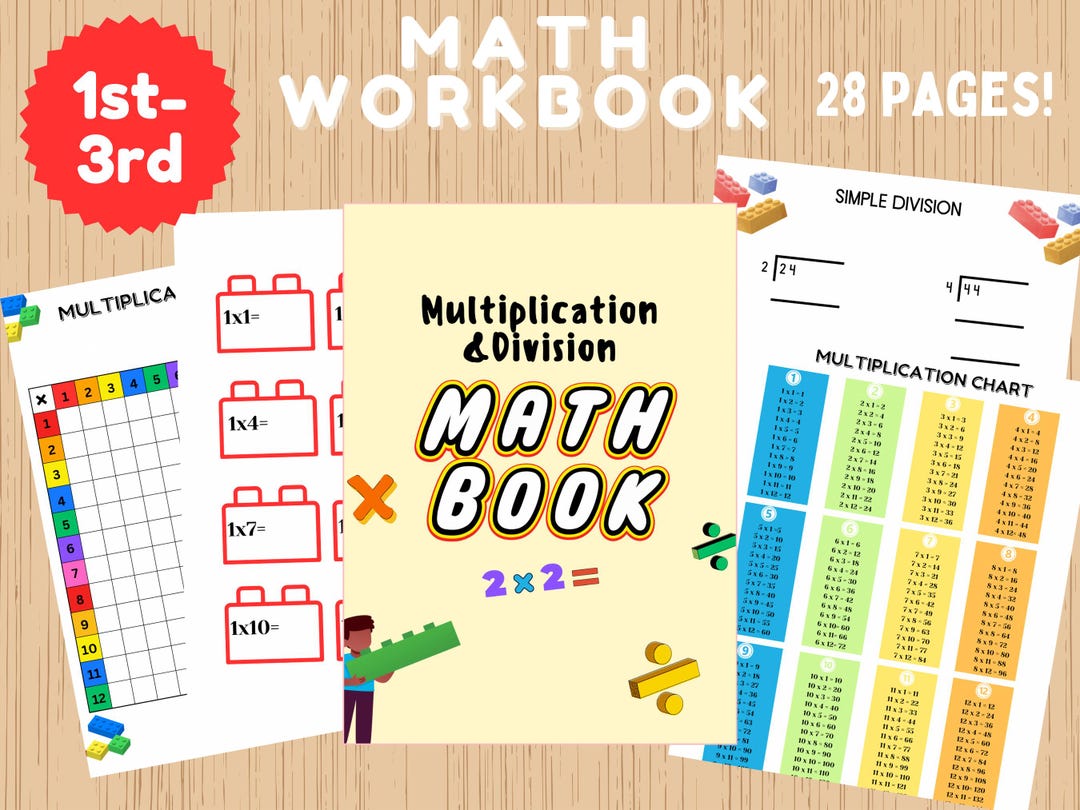 Multiplication and Division Workbook for Kids - Etsy
