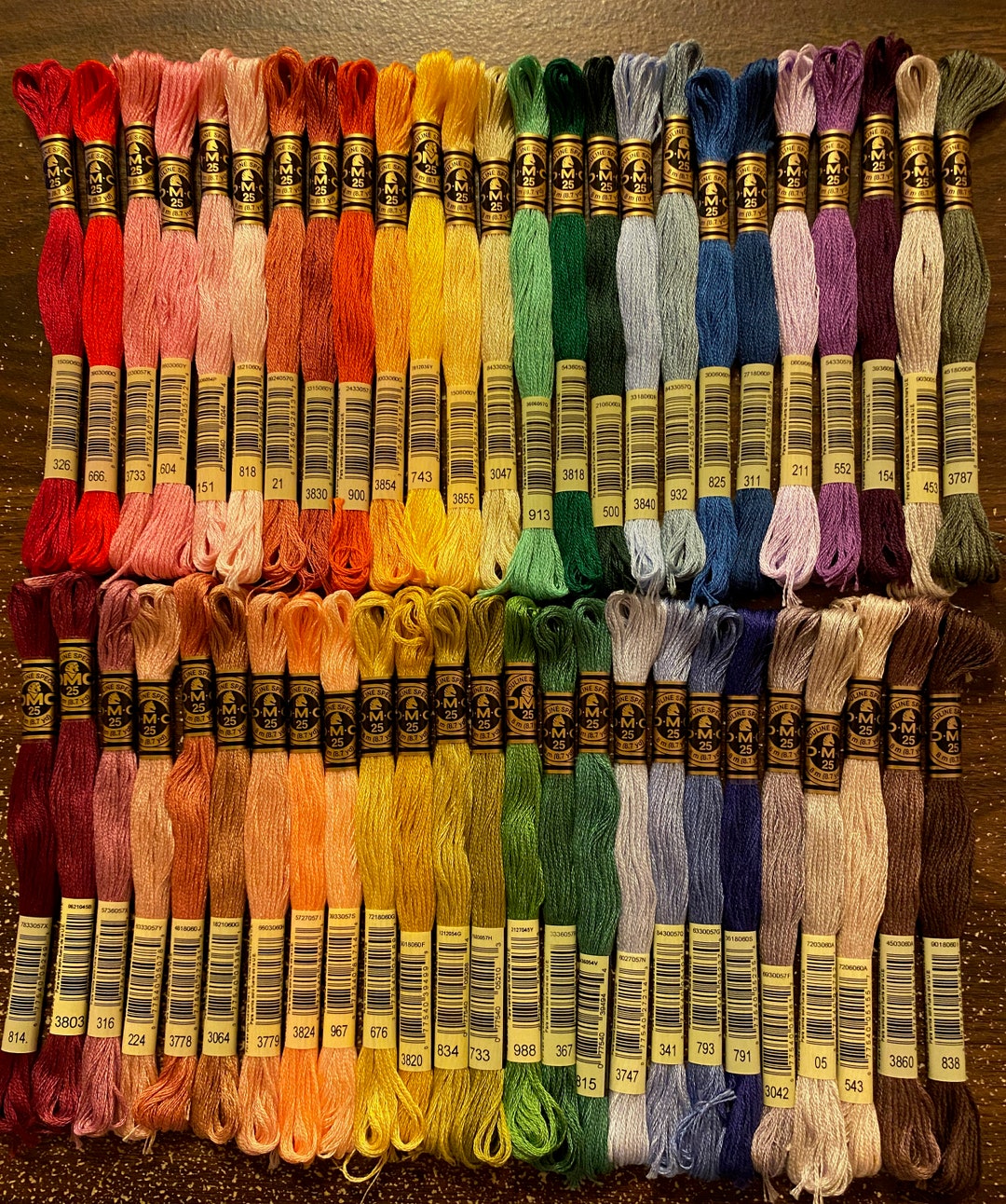 50 Brand New DMC Floss Rainbow of Colors Free Shipping Set 4 Etsy