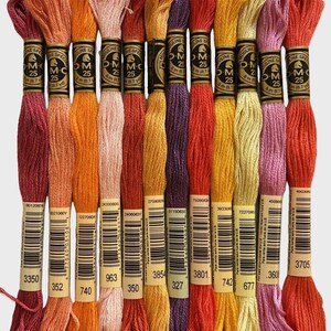 DMC Floss 12 Skeins Fall Pinks | Crafts, cross stitch and more!