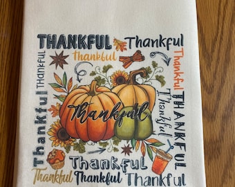 Thanksgiving Kitchen Towel - Fall series - Free shipping - 100% cotton