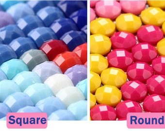Diamond Painting Replacement Drills 12 bags for 5.95 DMC/ArtDot colors - Round or Square  Only 1.25 Shipping!