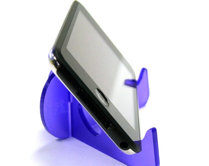 Featured listing image: Smart phone stand in the UK -laser cut acrylic - unique gifts - portable iPhone stand- besties gift