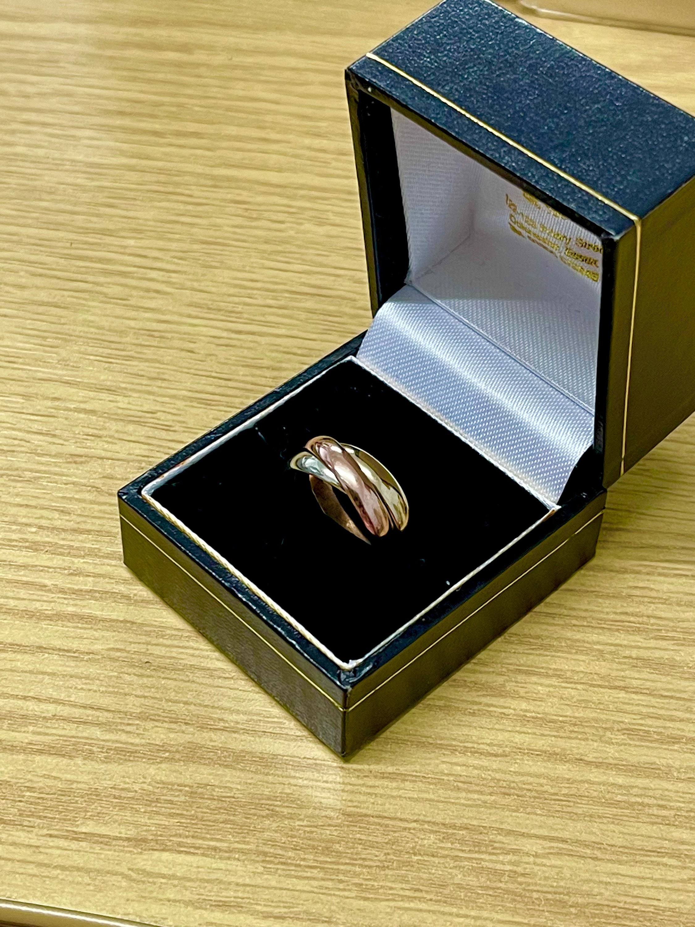 Vintage 3 Band Wedding Ring British Hallmarked 1990s Three Etsy UK