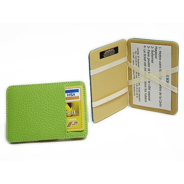 LAURIGE Leather Mini magic card & noteholder handbag accessory.