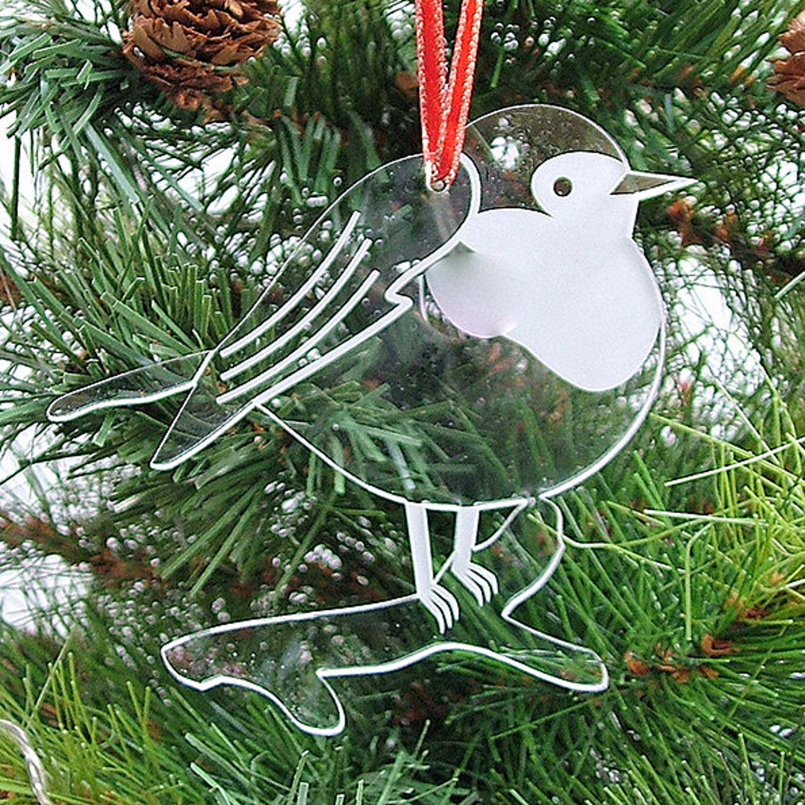 Robin Christmas Tree Decorations Set of Robins Robin Decor Etsy