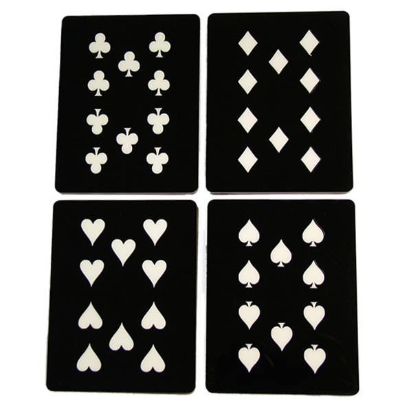 Acrylic Playing card coaster set Laser cut hand finished. A great