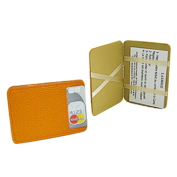 LAURIGE Leather Mini magic card & noteholder handbag accessory.