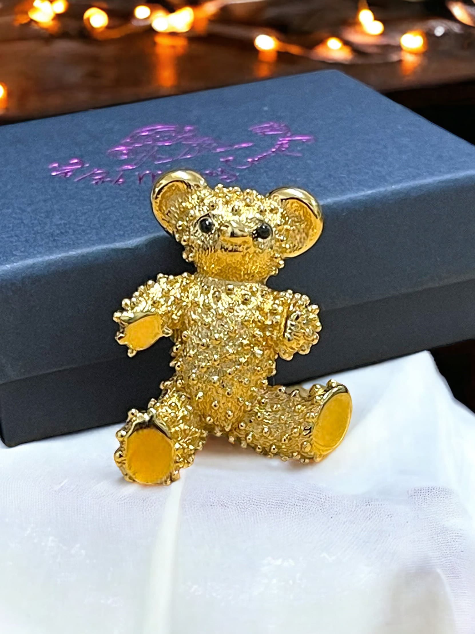 Teddy bear brooch best sale