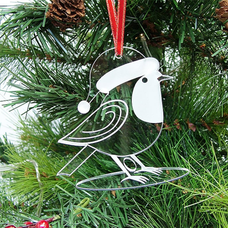 Robin Christmas Tree Decorations Set of Robins Robin Decor Etsy