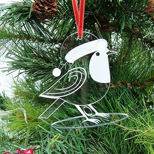 Robin Christmas Tree Decorations Set of Robins Robin Decor Etsy