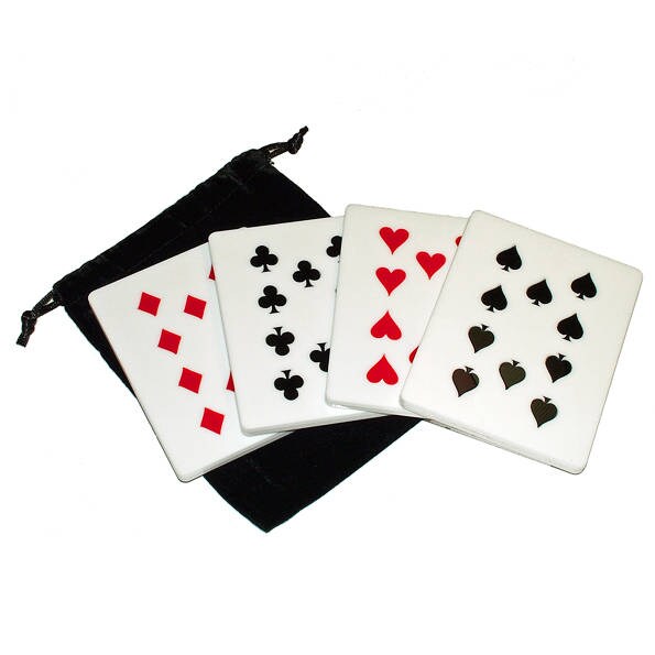 Acrylic Playing card coaster set Laser cut hand finished. A great