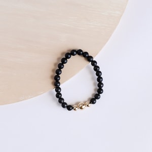 Raw Shungite + Gold || Adult Bracelet